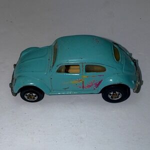 Vintage Hot Wheels Volkswagen Beetle Teal Diecast Toy Car 1988 Mattel Malaysia